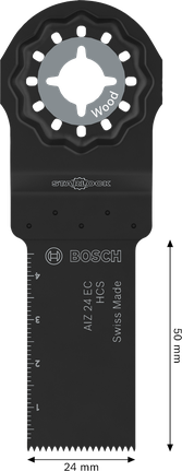 Bosch木材切割刀片 AIZ 24 EC Starlock，24x50 毫米。.